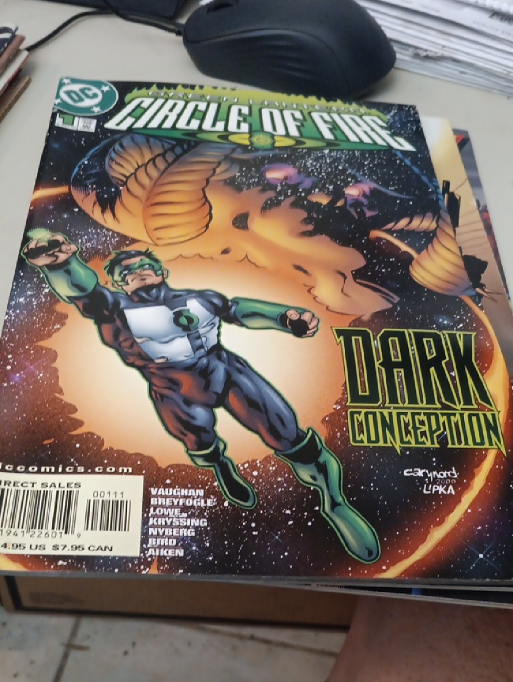 DC Green Lantern Circle of Fire Dark Conception Cover Not In A Sleeve